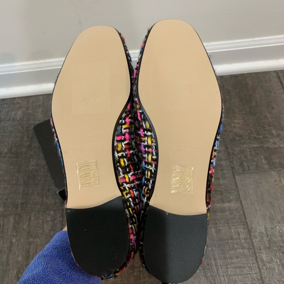 J. Crew Rainbow Multicolor Tweed Loafers - Picture 7 of 8